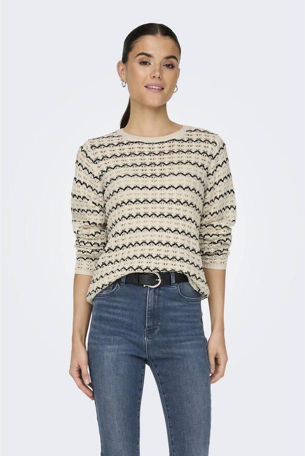 Only Gebreide trui ONLASA LS STRUCTURE O-NECK NCA KNT