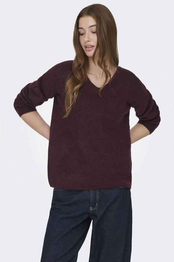 Only Regular fit gebreide pullover met V-hals model 'CAMILLA'