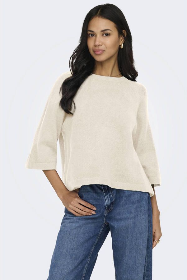 ONLY pullover fijn gebreid ecru