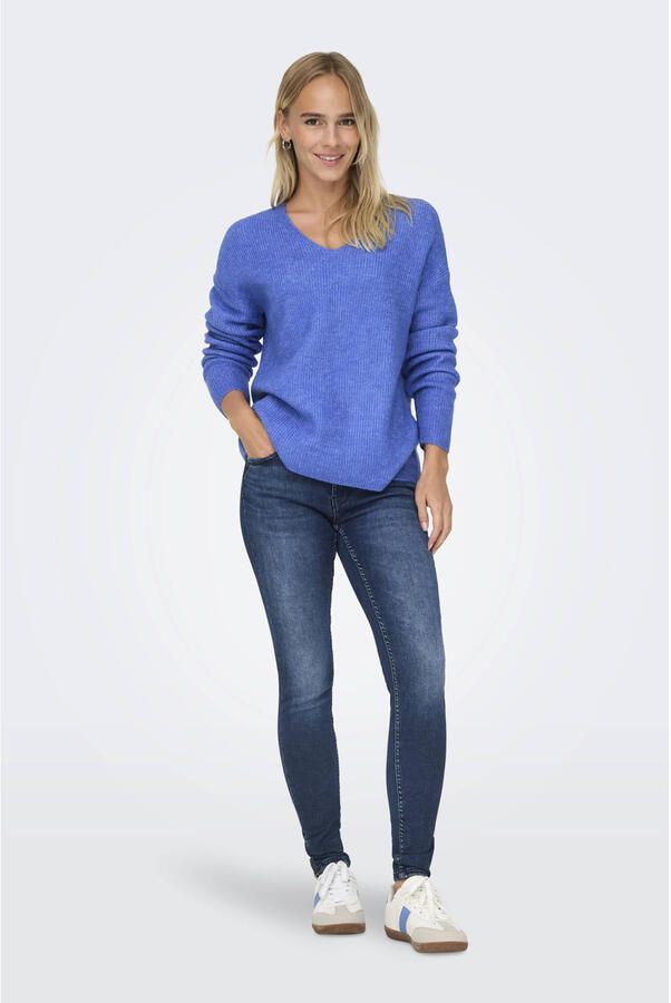 Only Regular fit gebreide pullover met V-hals model 'CAMILLA'