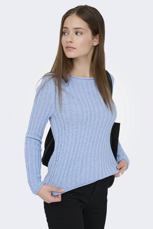 ONLY pullover lichtblauw gebreid