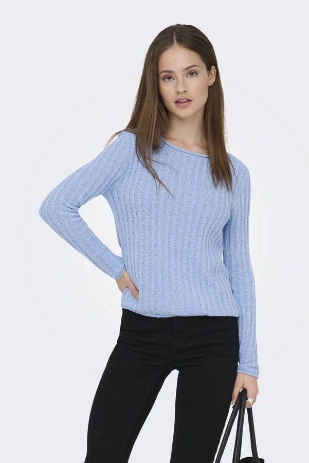ONLY pullover lichtblauw gebreid - Foto 2