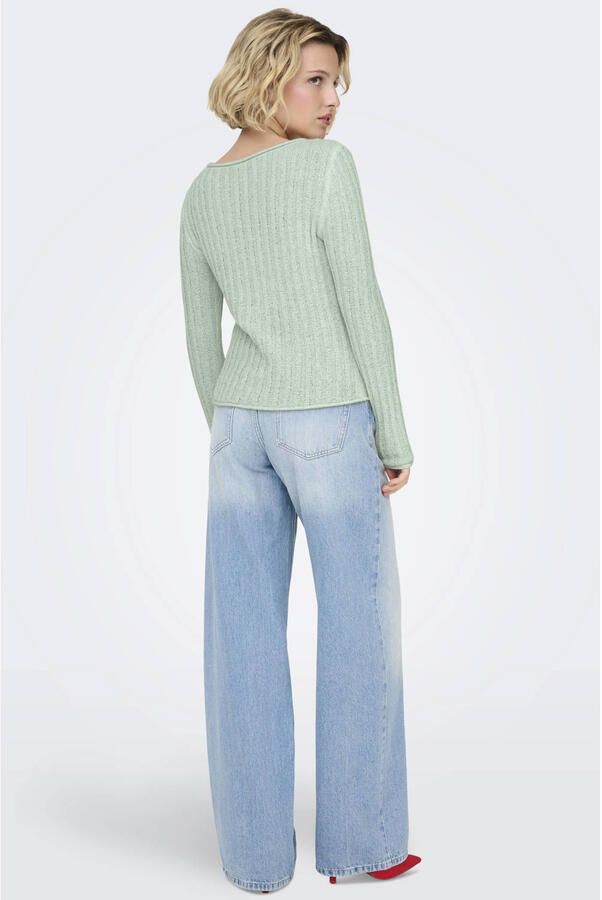 ONLY pullover lichtgroen gebreid