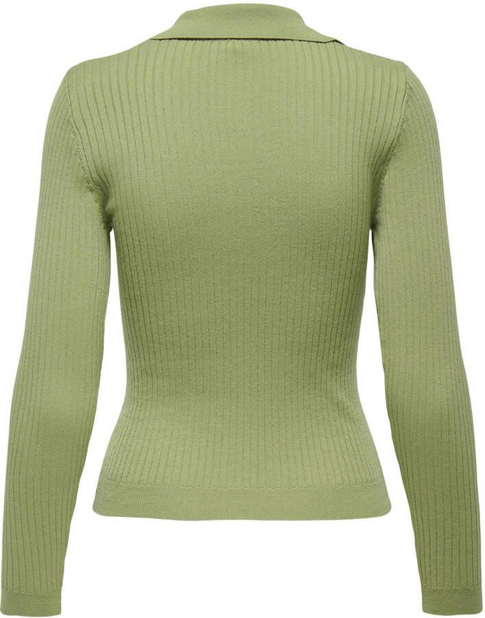 Only Life Polo Pullover Gebreid Green Dames
