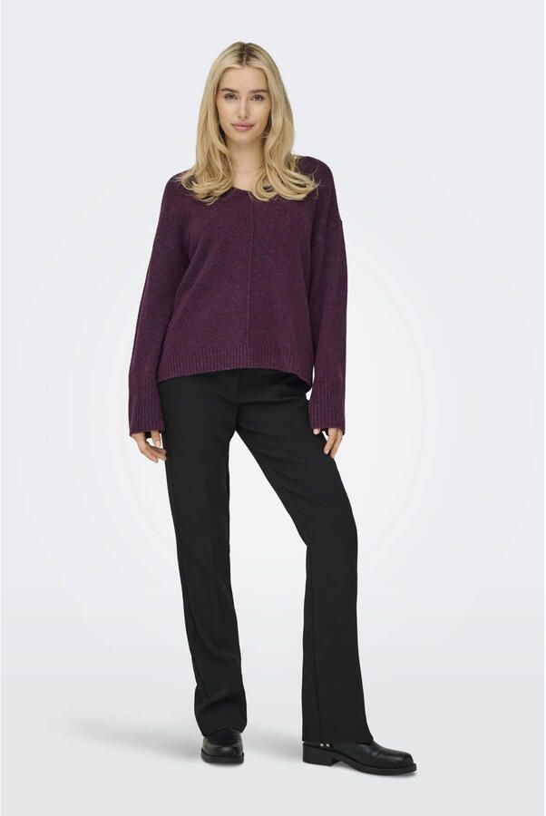 ONLY pullover met wol donkerpaars