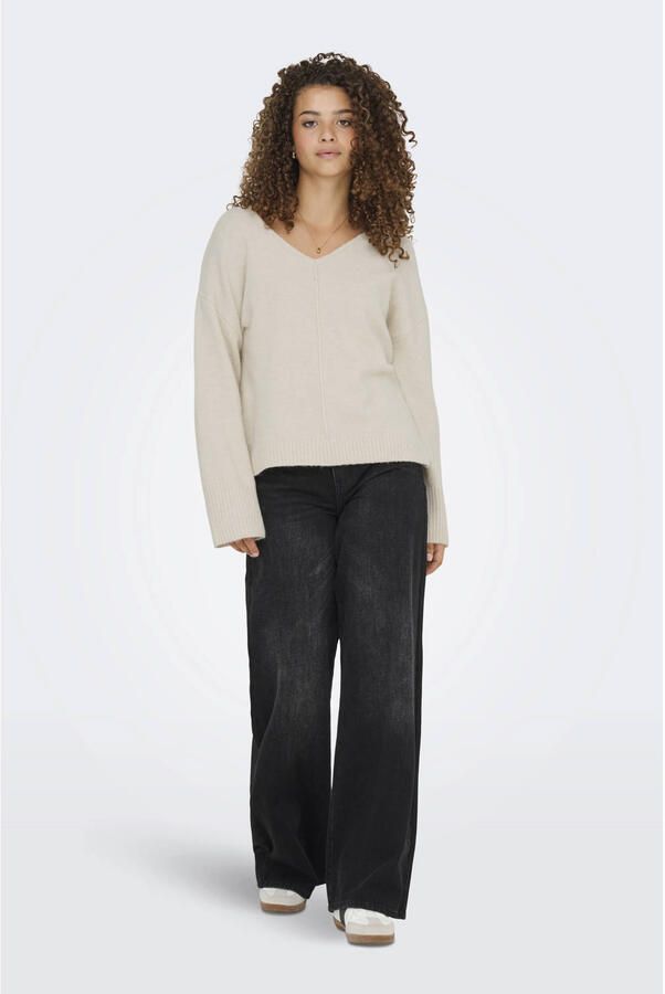 ONLY pullover met wol ecru - Foto 2