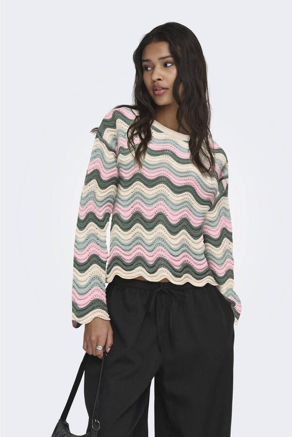 ONLY pullover roze ajour