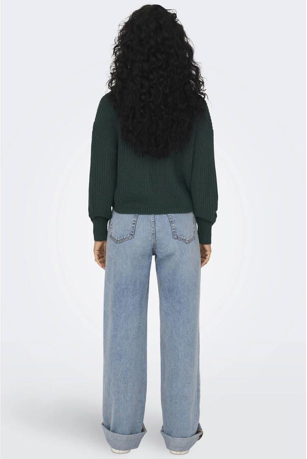 Only Regular fit gebreid jack met extra brede schouders model 'CAROL'