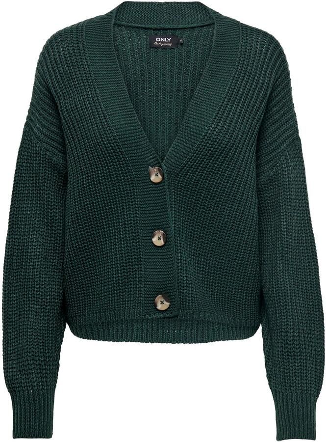 Only Regular fit gebreid jack met extra brede schouders model 'CAROL' - Foto 2