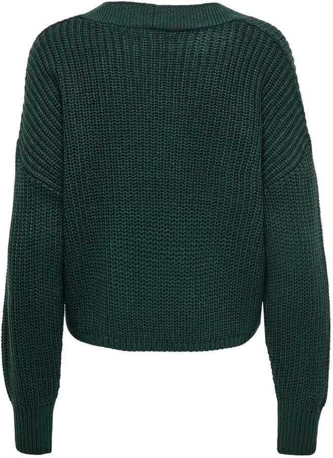 Only Regular fit gebreid jack met extra brede schouders model 'CAROL'