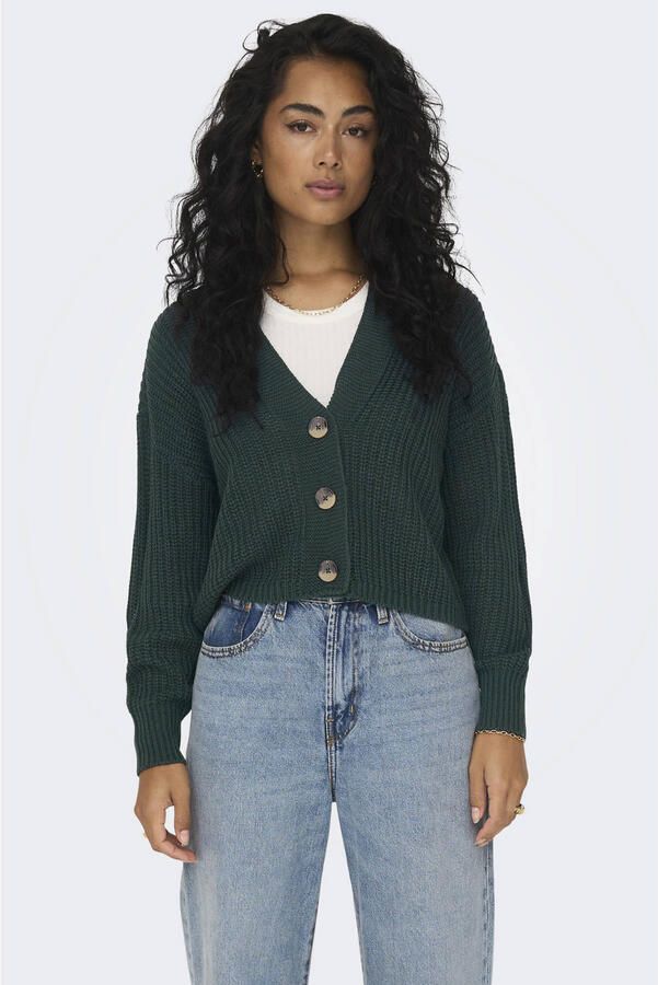 Only Regular fit gebreid jack met extra brede schouders model 'CAROL' - Foto 2