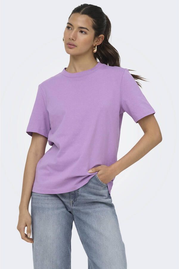 ONLY rechtvallend T-shirt lila