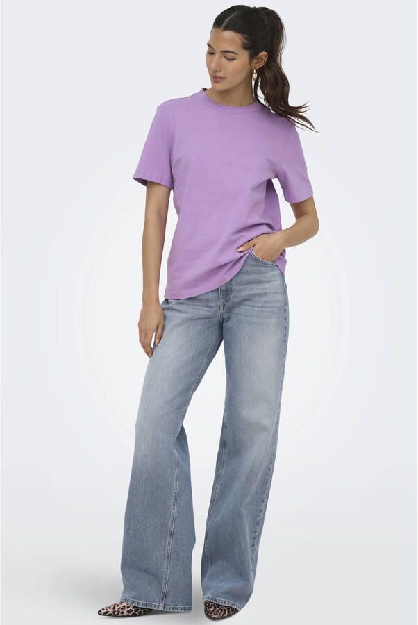 ONLY rechtvallend T-shirt lila - Foto 2