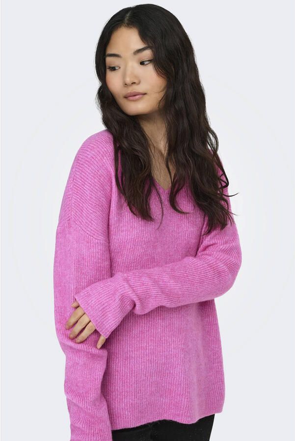 Only Trui met V-hals ONLCAMILLA V-NECK L S PULLOVER KNT NOOS