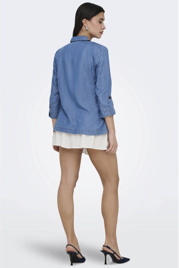 ONLY regular blazer medium blue denim - Foto 2
