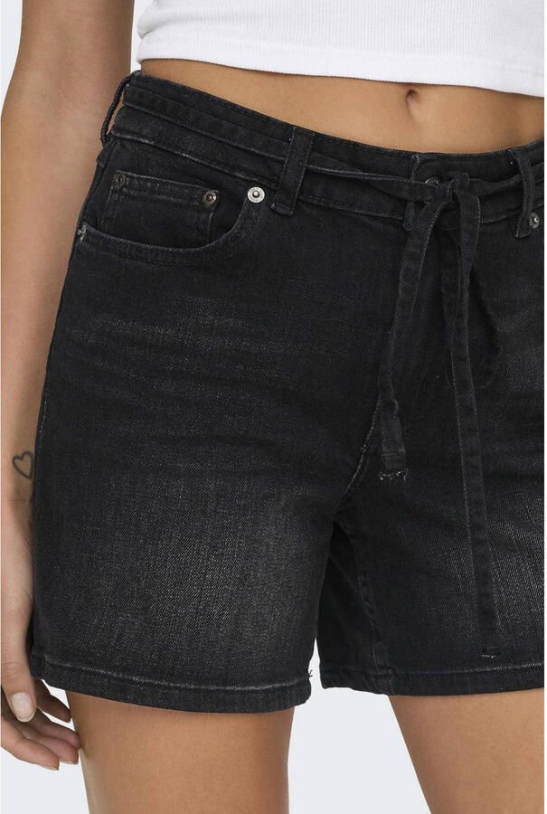 Only Jeansshort ONLVEGA – Jeansshorts met hoge band en omslag regular fit modisch denim katoen steekzakken - Foto 2
