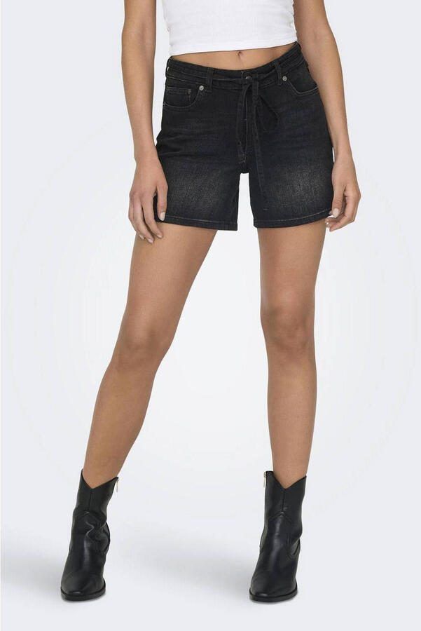 Only Jeansshort ONLVEGA – Jeansshorts met hoge band en omslag regular fit modisch denim katoen steekzakken - Foto 3