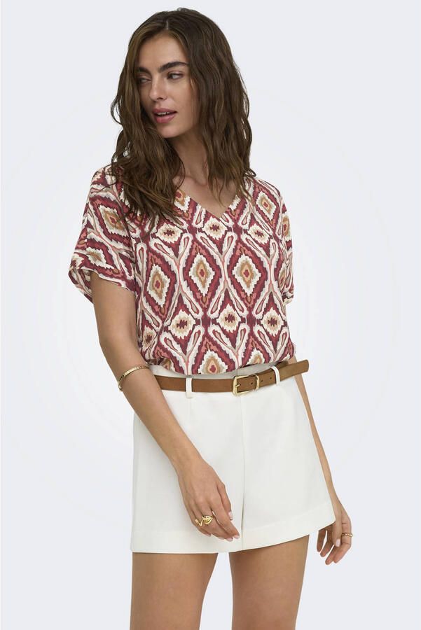 ONLY regular fit top met print meerkleurig