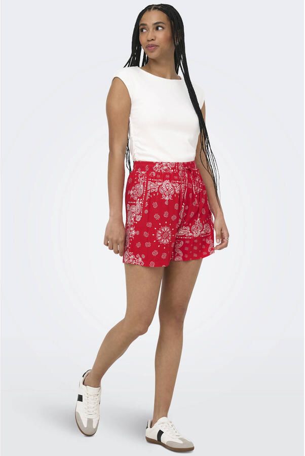 ONLY regular high waist casual short rood - Foto 3