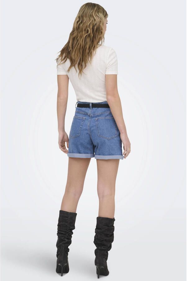 ONLY regular high waist denim short medium blue denim - Foto 2