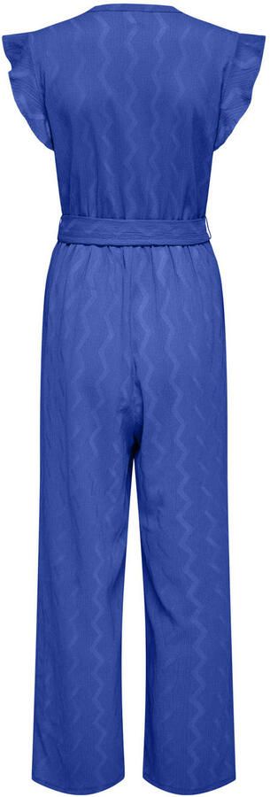 ONLY regular jumpsuit blauw gebreid - Foto 3