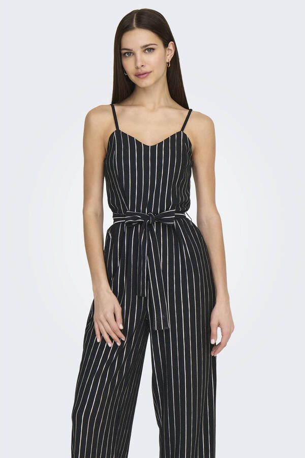 ONLY regular jumpsuit zwart gebreid