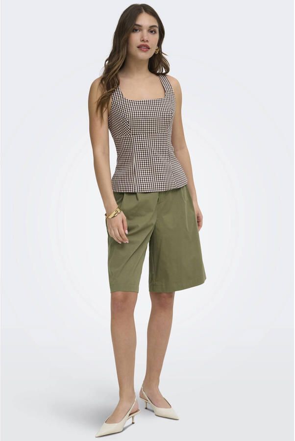 ONLY regular waist bermuda short kaki - Foto 2
