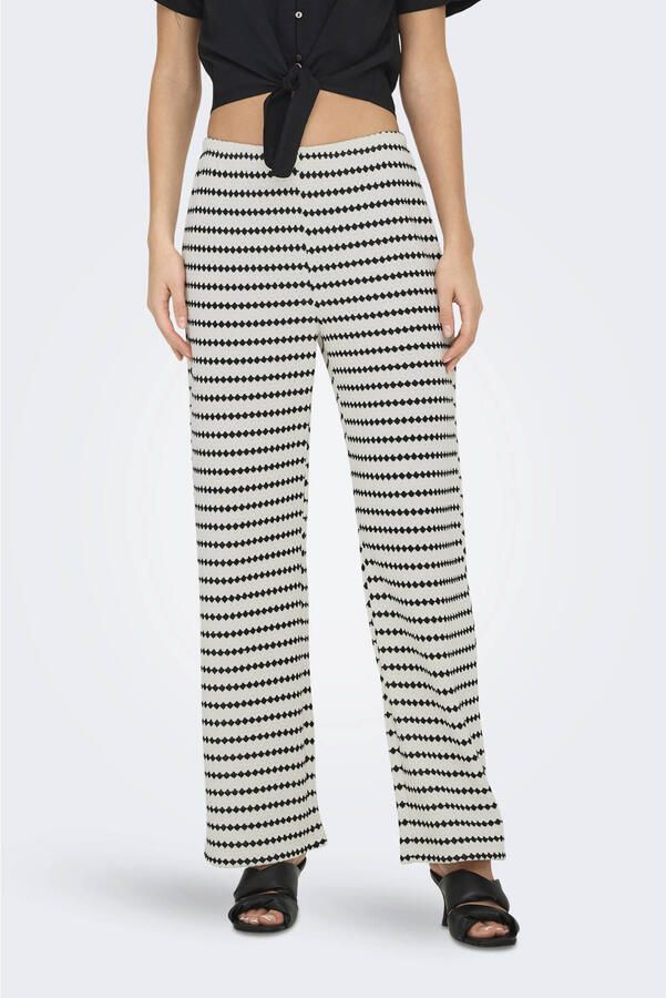 Only Regular fit gebreide broek met katoen model 'EVA' - Foto 3