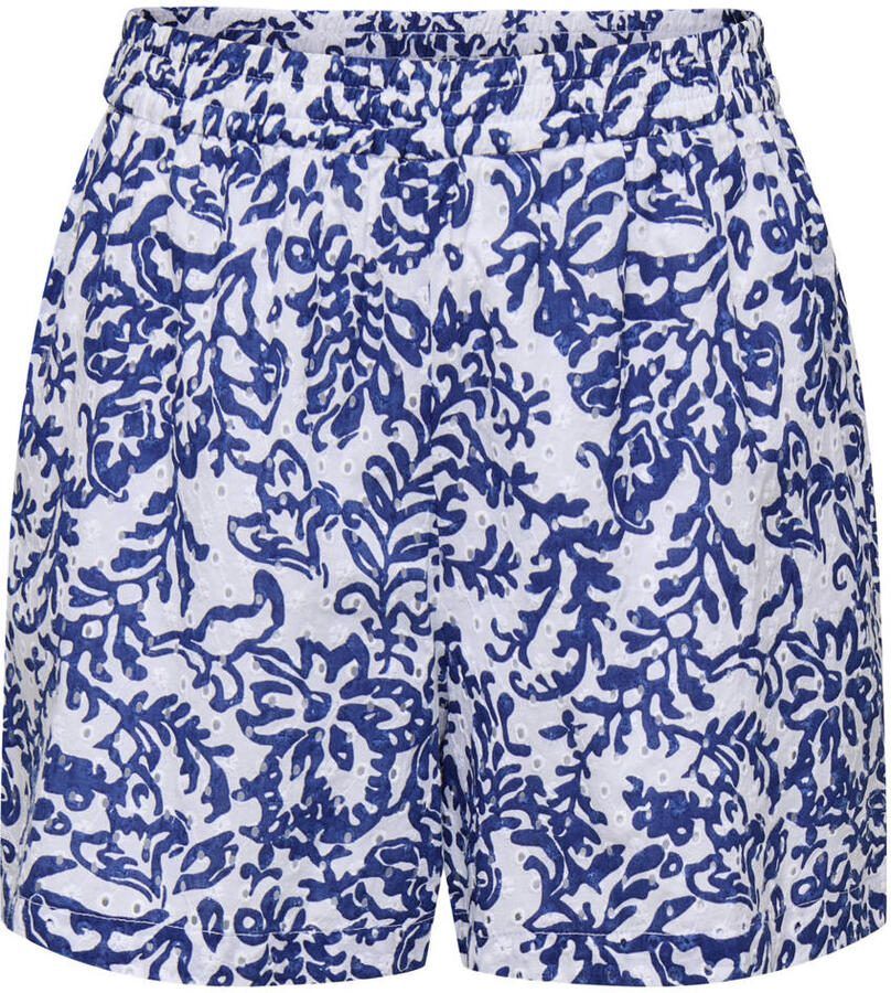 ONLY regular waist casual short blauw broderie - Foto 1
