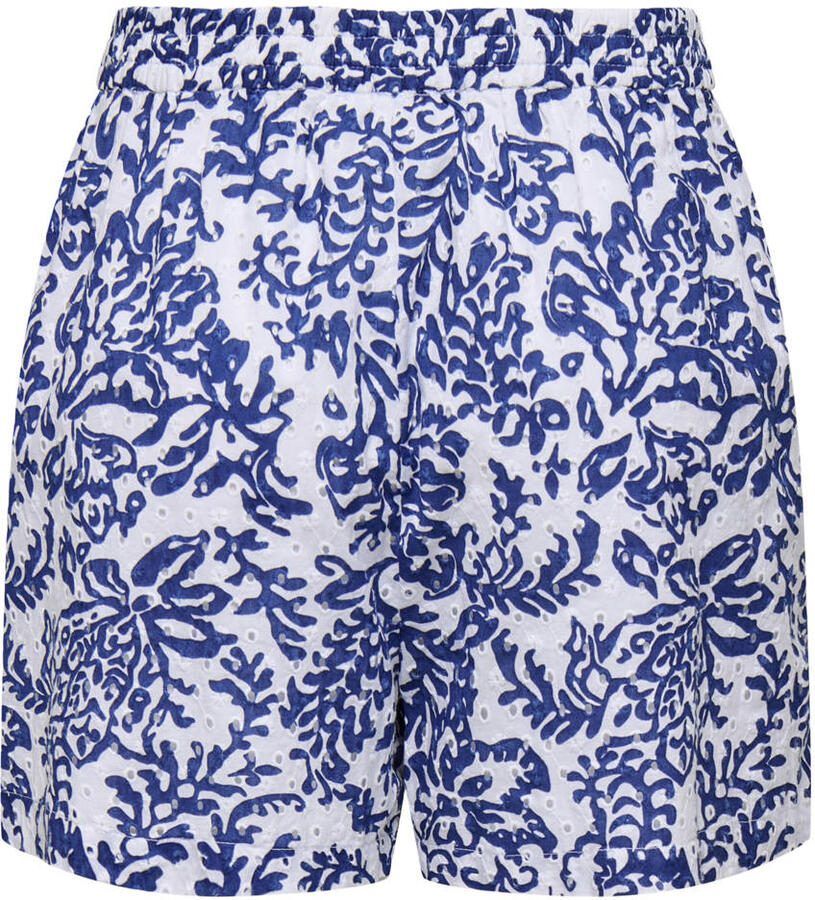 ONLY regular waist casual short blauw broderie - Foto 2