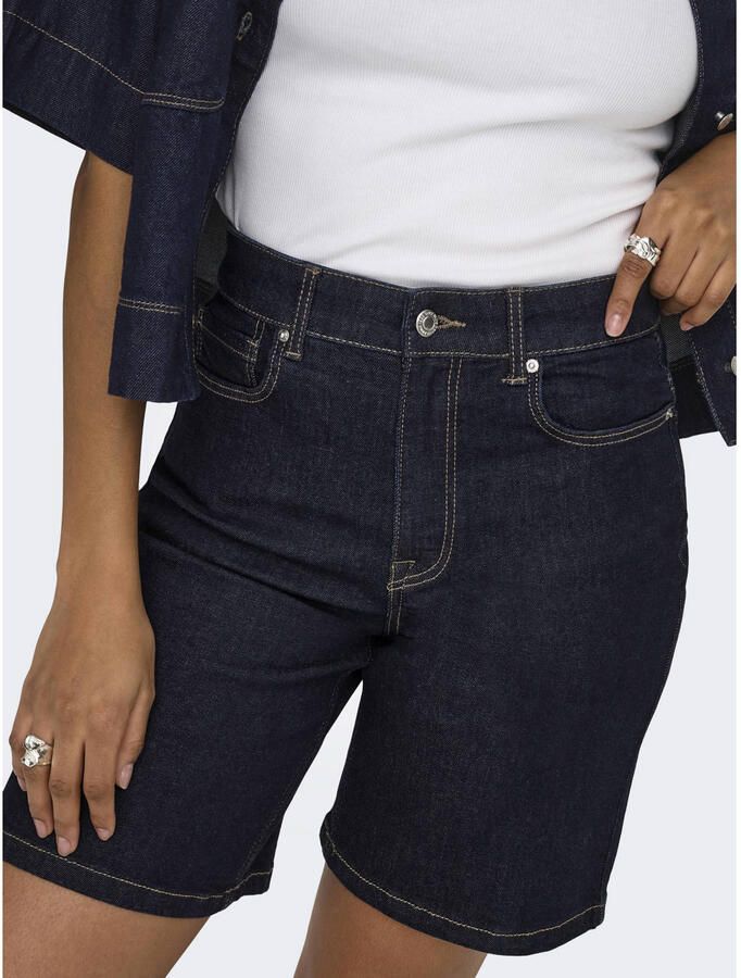 ONLY regular waist casual short dark blue denim - Foto 2
