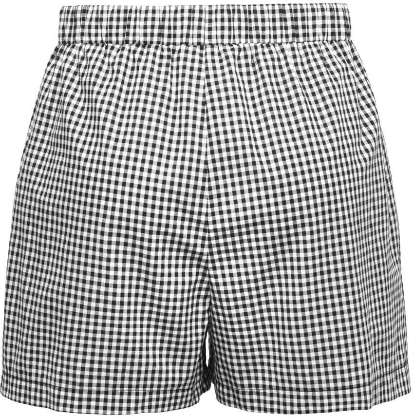 Only Korte Broek Maye Check Shorts Black White