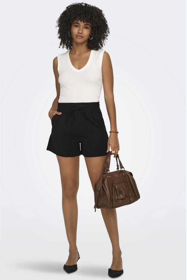 ONLY regular waist casual short zwart - Foto 3