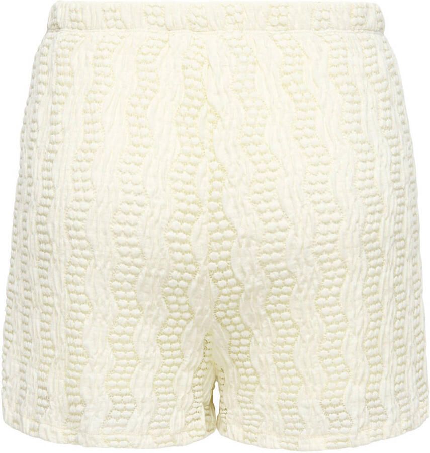 ONLY regular waist gestreepte casual short crème - Foto 2