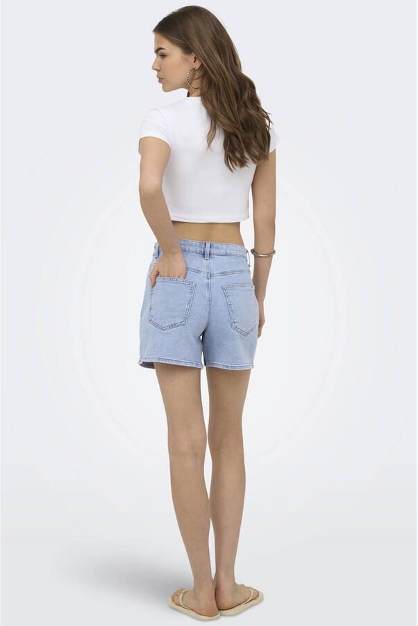ONLY regular waist short light blue denim - Foto 3