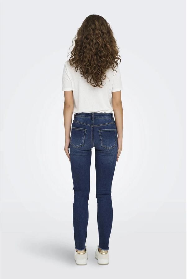 Only Skinny fit jeans ONLMIA MID WAIST BUTTON SK RW ANK BOX