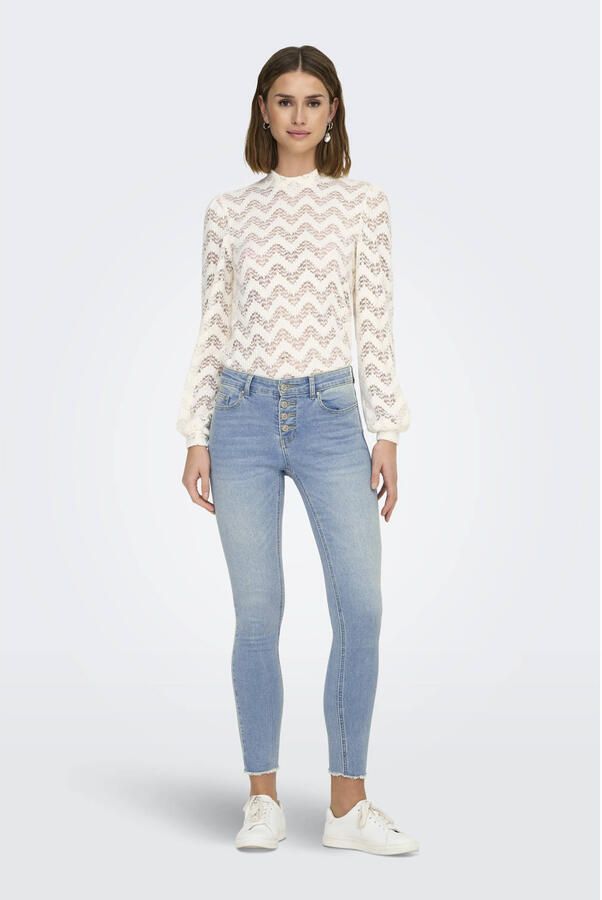 Only Skinny fit jeans ONLMIA MID WAIST BUTTON SK RW ANK BOX