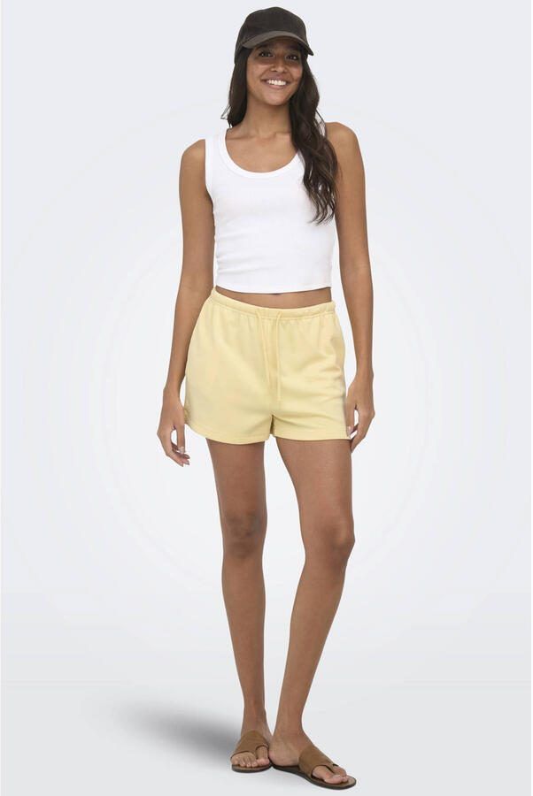 ONLY regular waist sweatshort geel - Foto 3