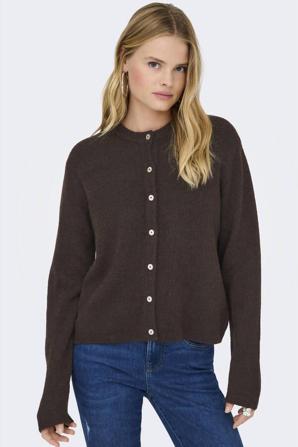 Only Loose fit gebreid jack met knoopsluiting model 'SIMONI'