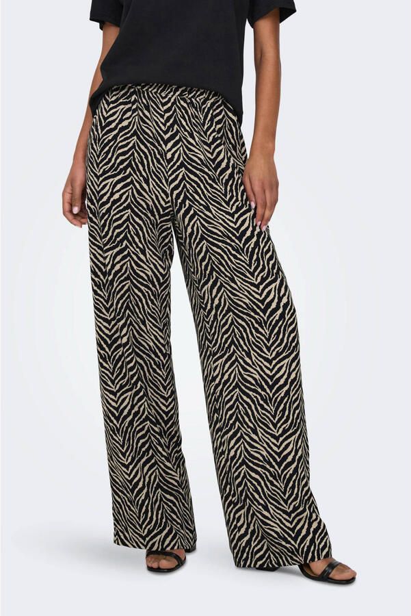 ONLY relaxed regular waist casual broek zwart