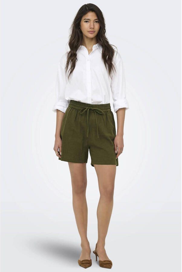 ONLY relaxed regular waist casual short donkergroen - Foto 2