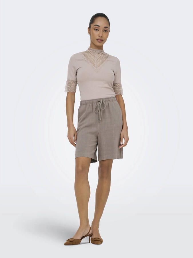 ONLY relaxed regular waist casual short met linnen - Foto 3