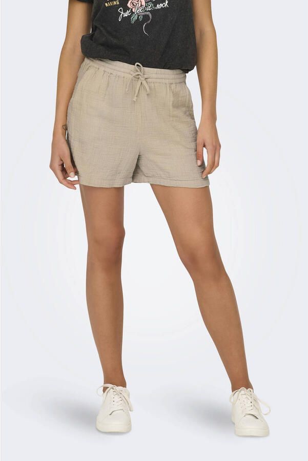 Only Katoenen Bermuda Shorts Onlthyra WVN Beige Dames - Foto 2