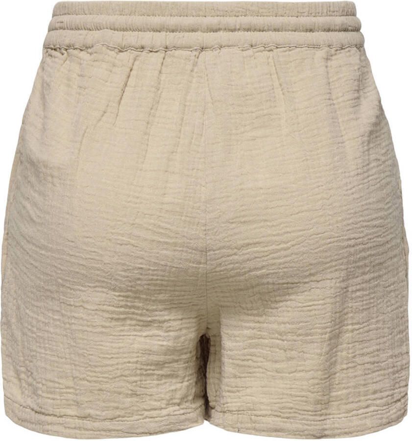 Only Katoenen Bermuda Shorts Onlthyra WVN Beige Dames