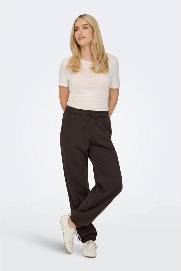 ONLY relaxed regular waist sweatpants donkerbruin