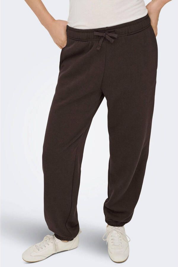 ONLY relaxed regular waist sweatpants donkerbruin - Foto 2