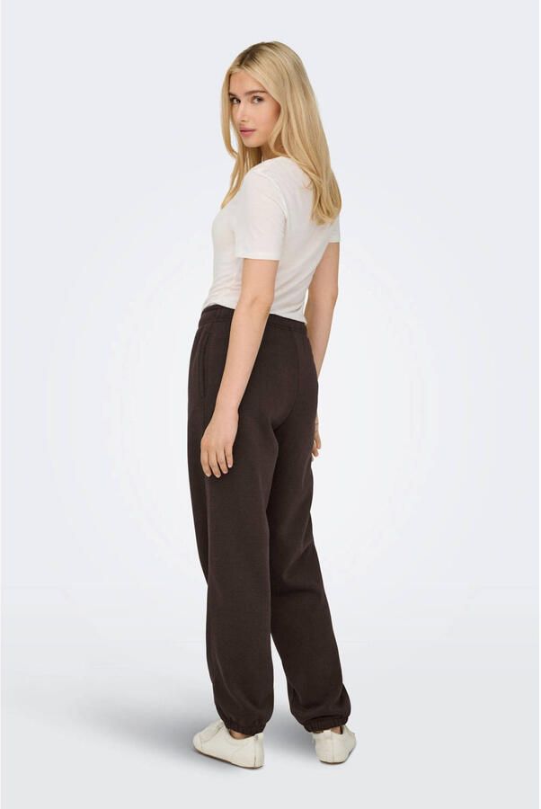 ONLY relaxed regular waist sweatpants donkerbruin - Foto 3