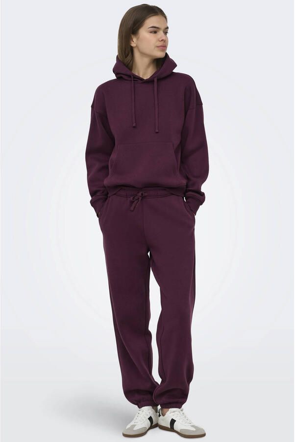 ONLY relaxed regular waist sweatpants donkerpaars - Foto 2
