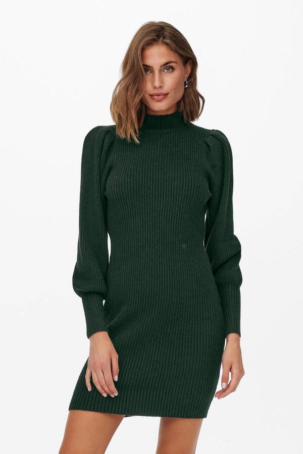 Only Comfort fit gebreide jurk van viscosemix model 'KATIA' - Foto 4