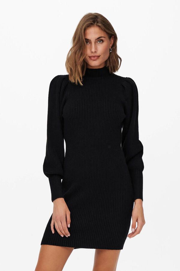 Only Comfort fit gebreide jurk van viscosemix model 'KATIA' - Foto 2